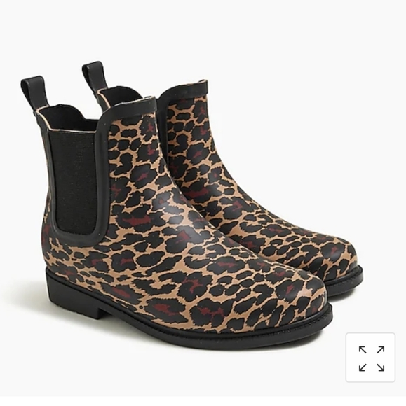 leopard rain boot